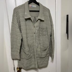 Free people day dreaming green sweater cardigan